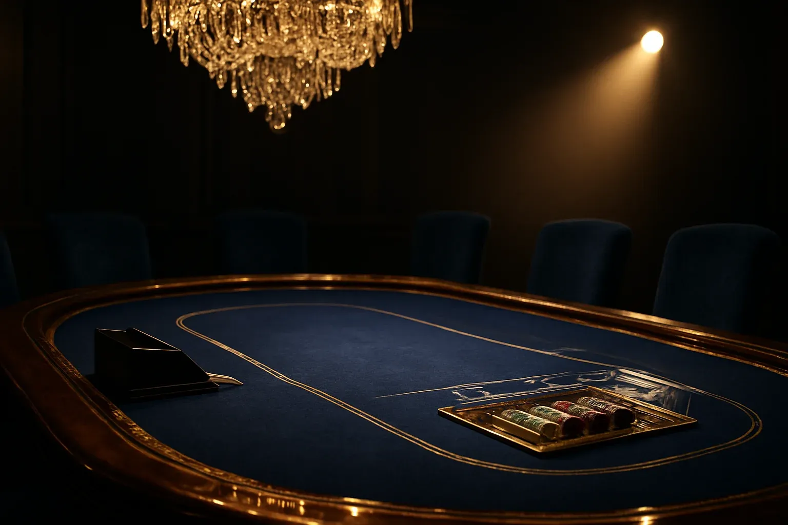 Hyperrealistic wide shot of premium live baccarat studio in the Philippines